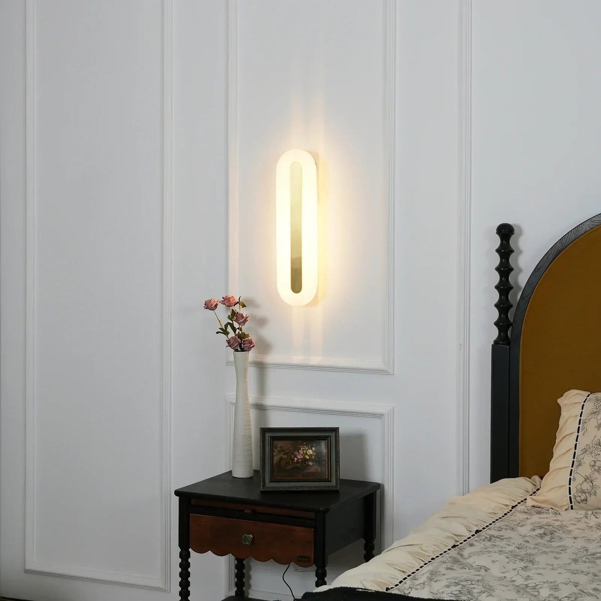 Alabaster Oval Wall Light