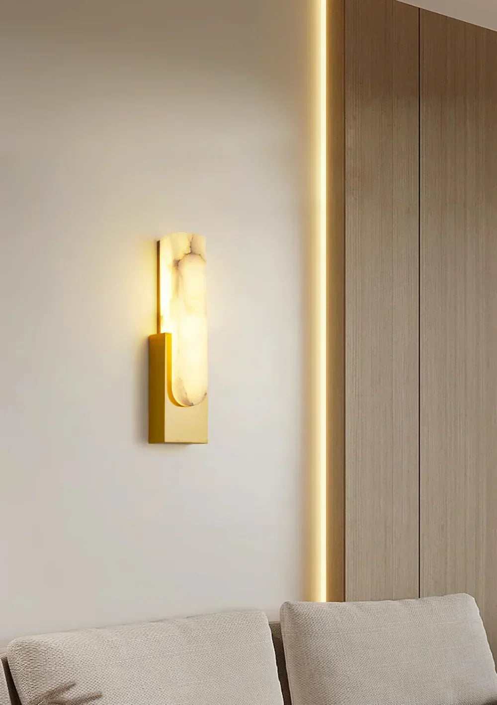 Alabaster Rectangle Wall Sconce