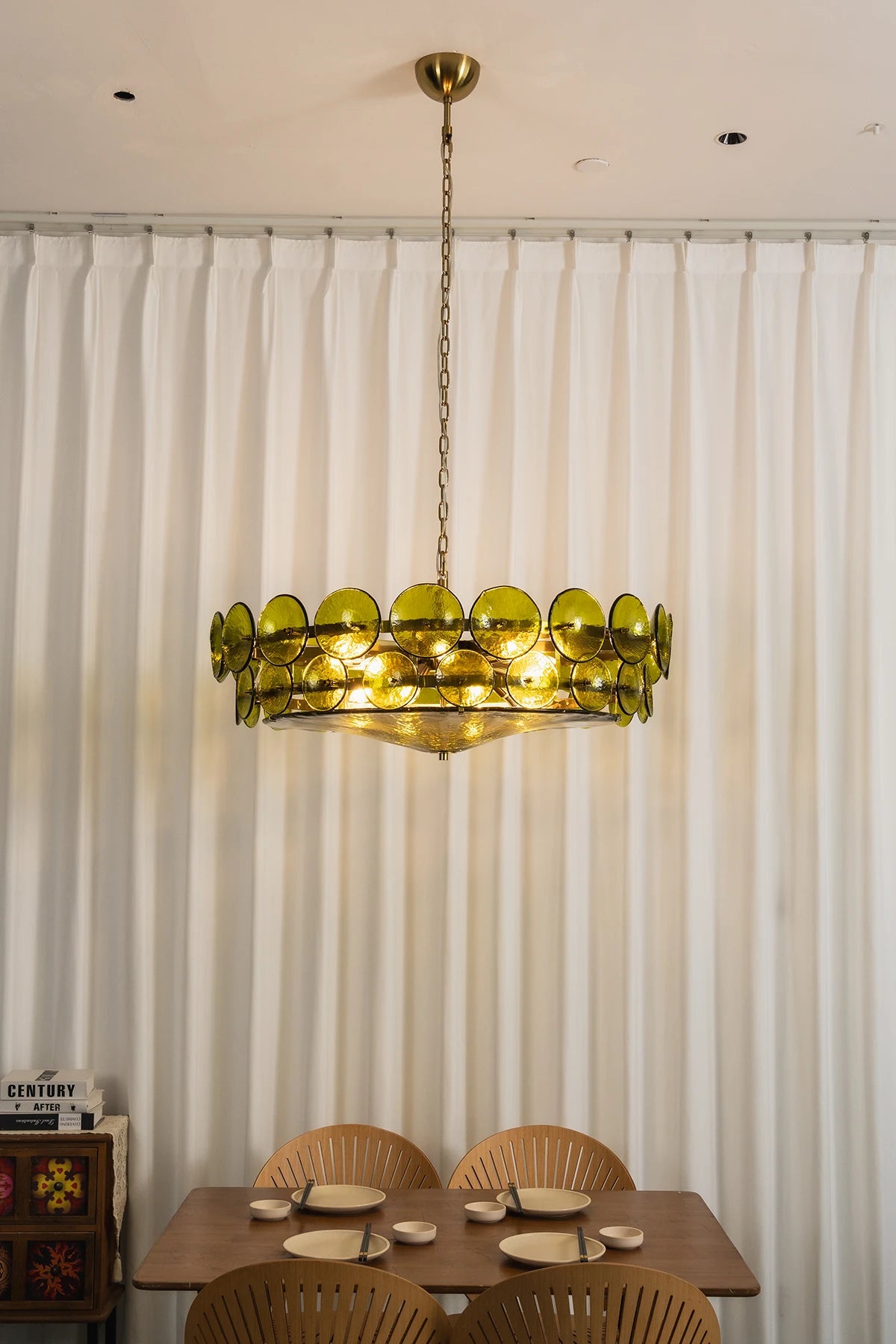 Ivor Tiered Glass Disc Chandelier