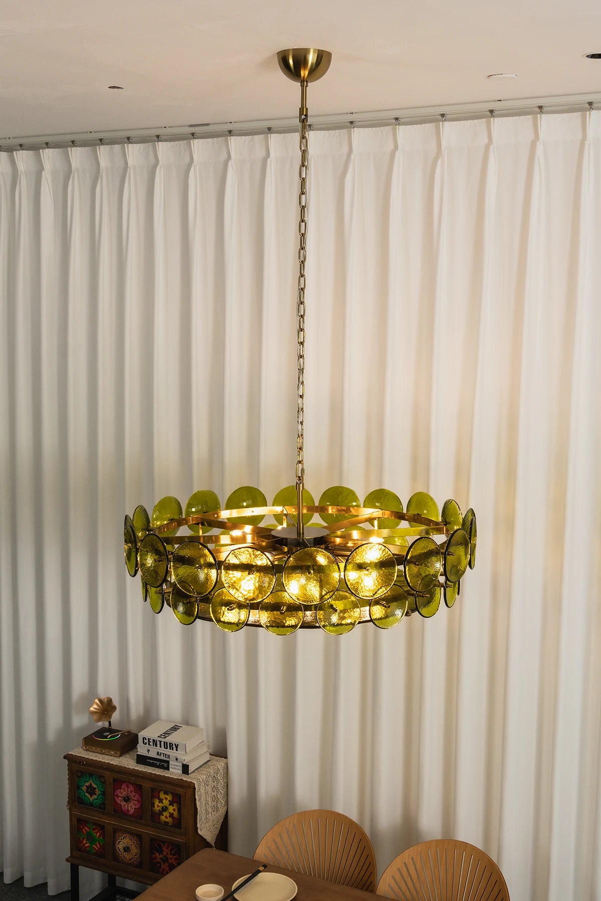 Ivor Tiered Glass Disc Chandelier