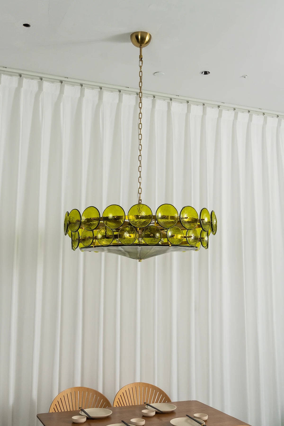 Ivor Tiered Glass Disc Chandelier