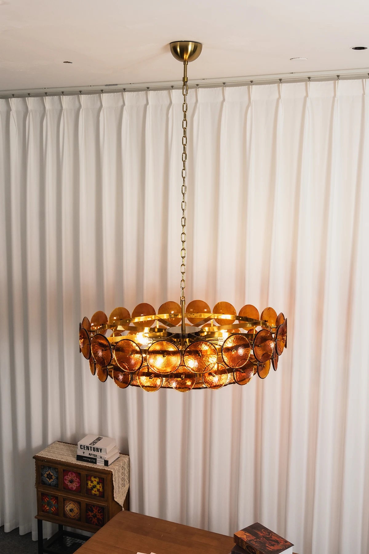 Ivor Tiered Glass Disc Chandelier