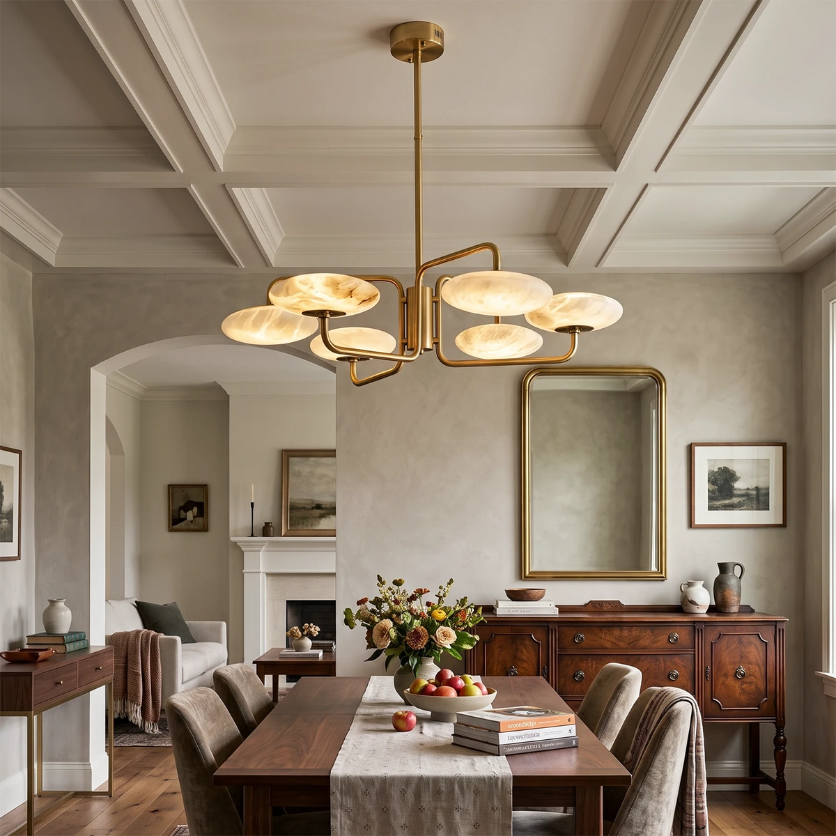 Modern Chinese Marble Chandelier