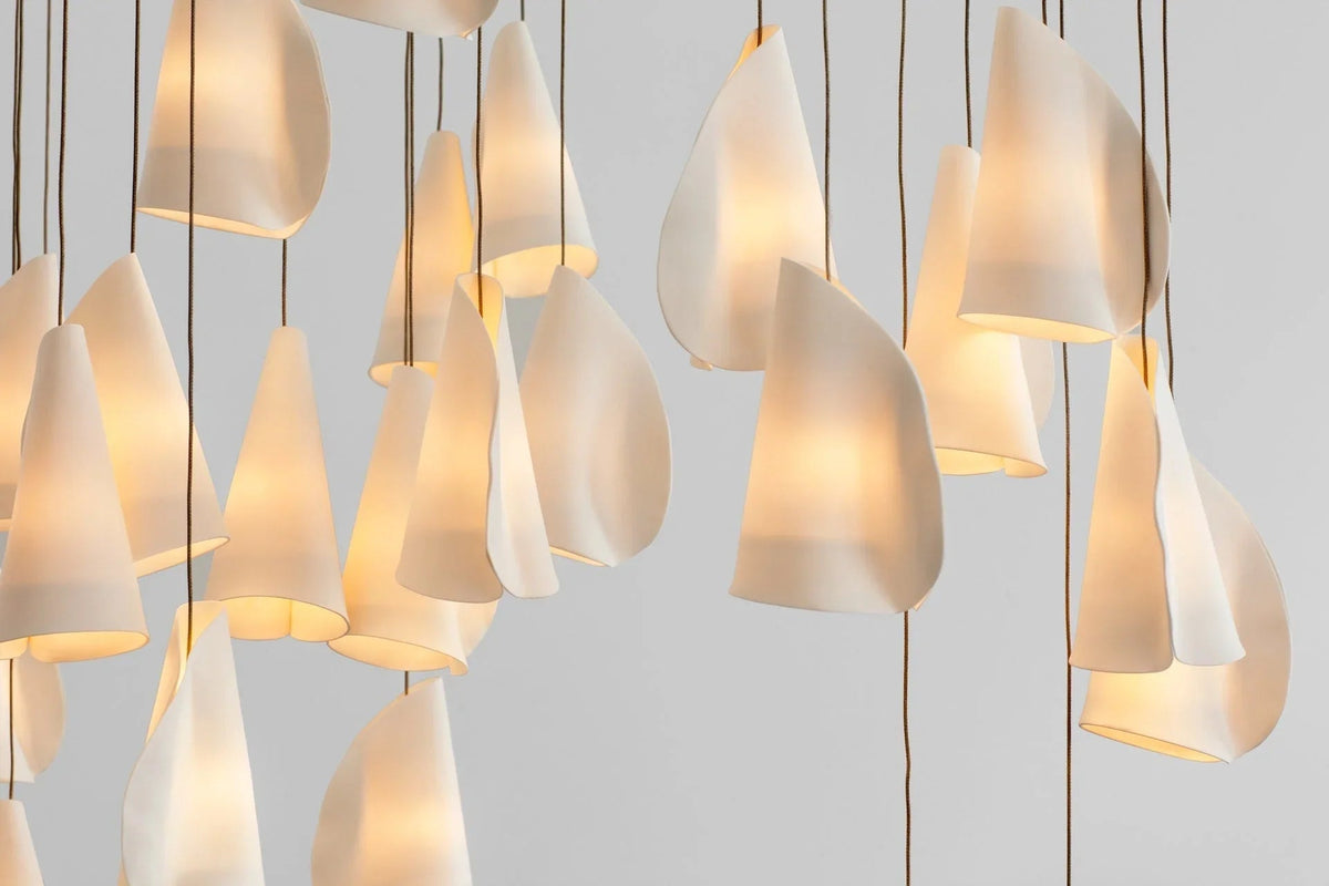 Porcelain Cascade Cluster Pendant Light