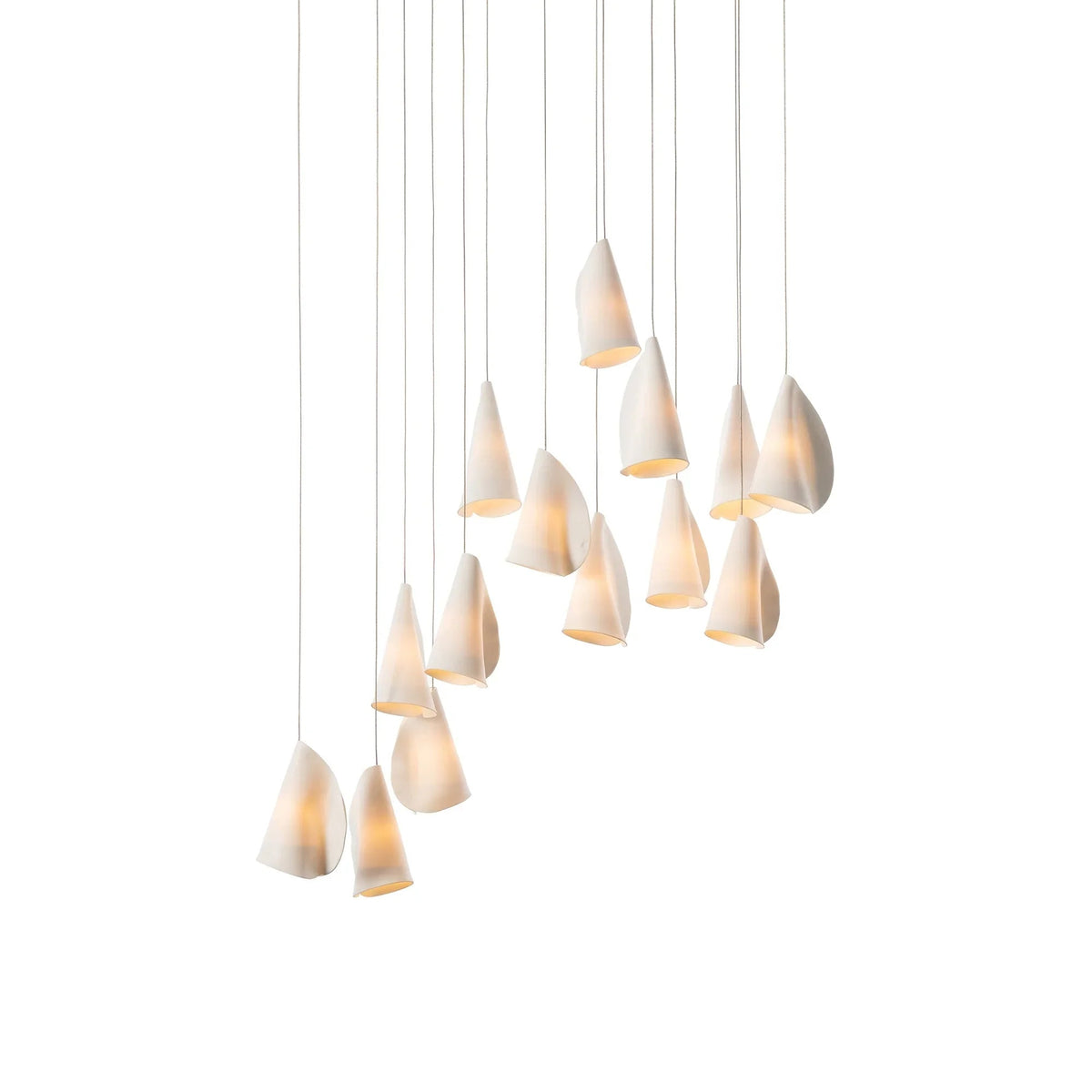 Porcelain Cascade Cluster Pendant Light
