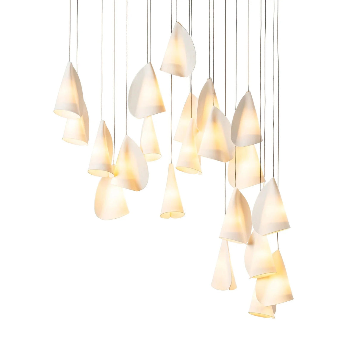 Porcelain Cascade Cluster Pendant Light