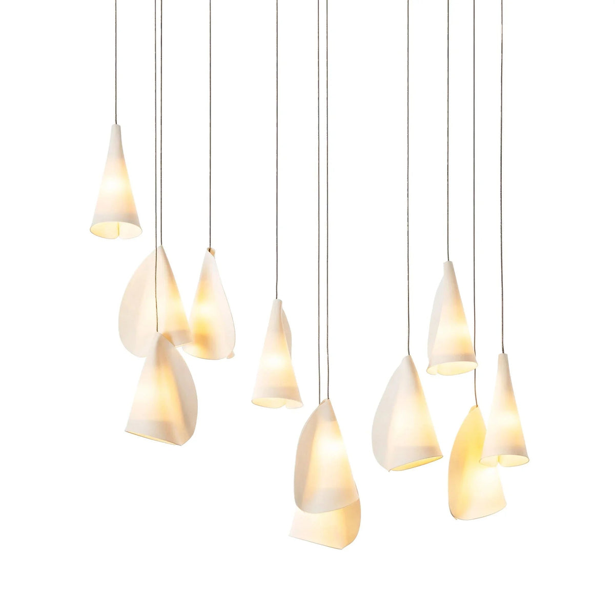 Porcelain Cascade Cluster Pendant Light