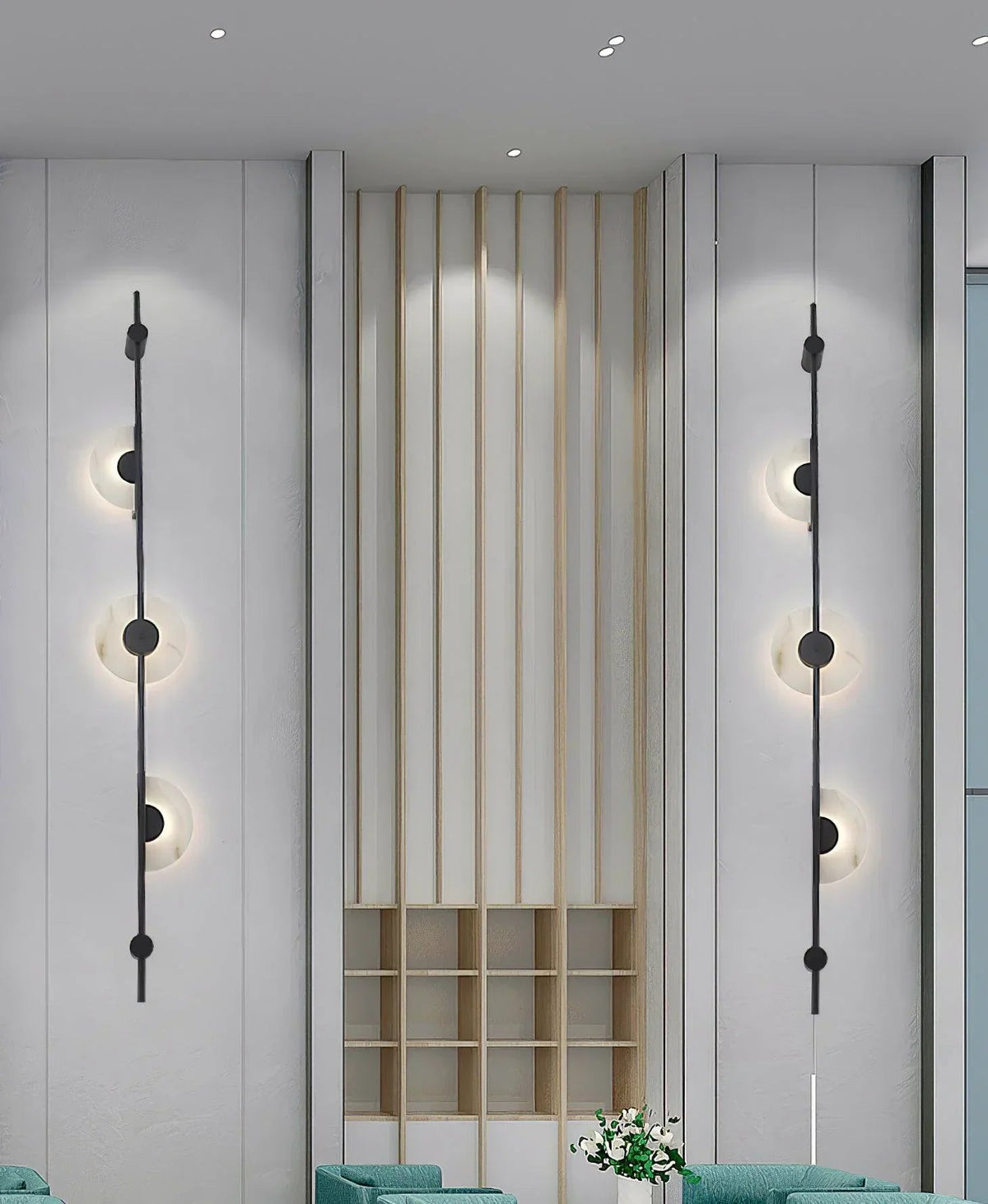 Alabaster Vertical Wall Sconce