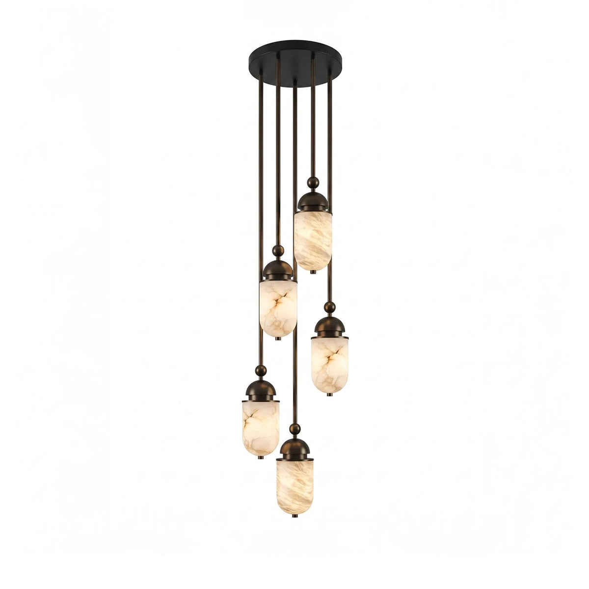 Tamsin Capsule Alabaster Rod Pendant Lamp