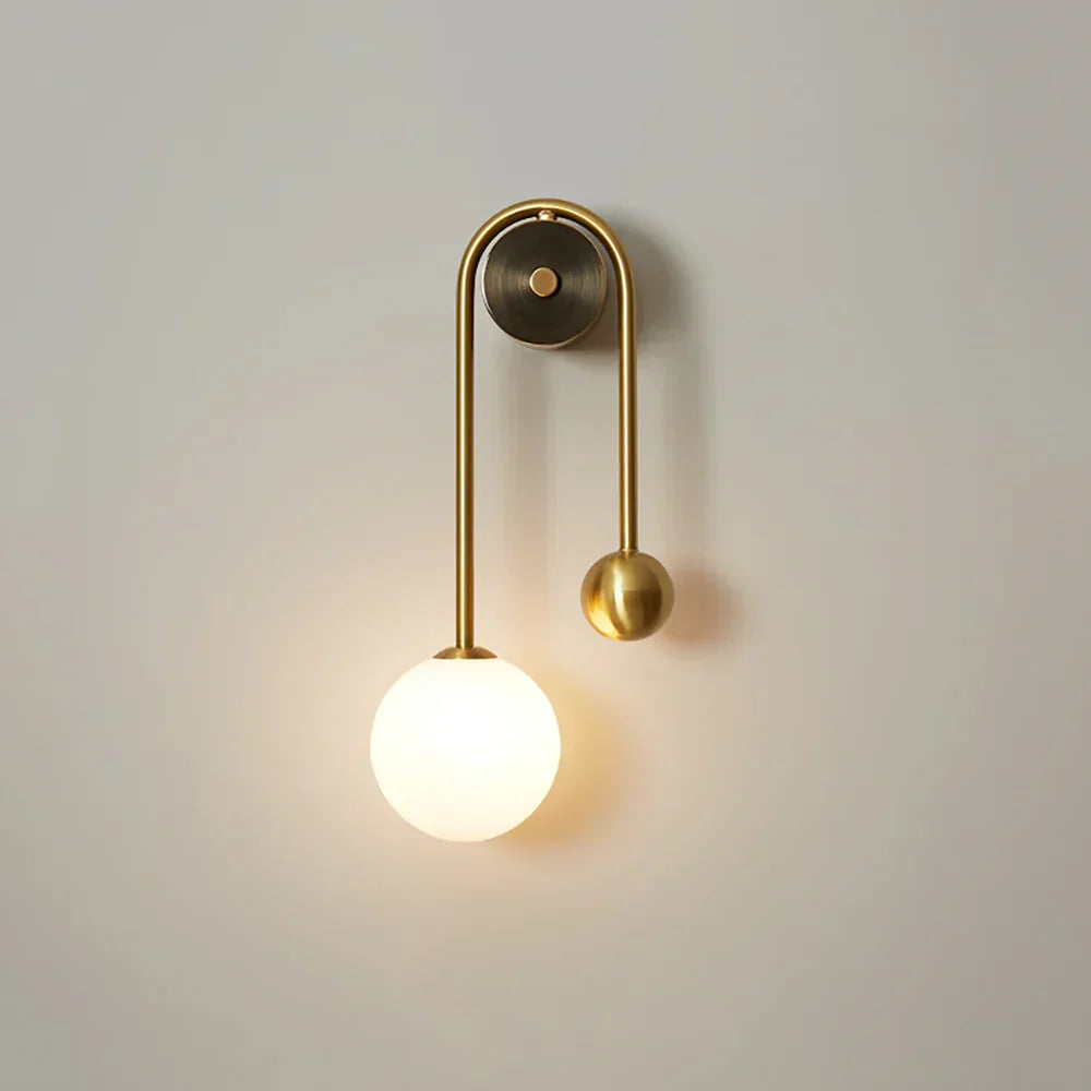 Spherical Light Luxury Wall Lamp