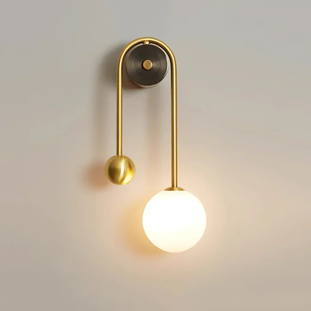Spherical Light Luxury Wall Lamp