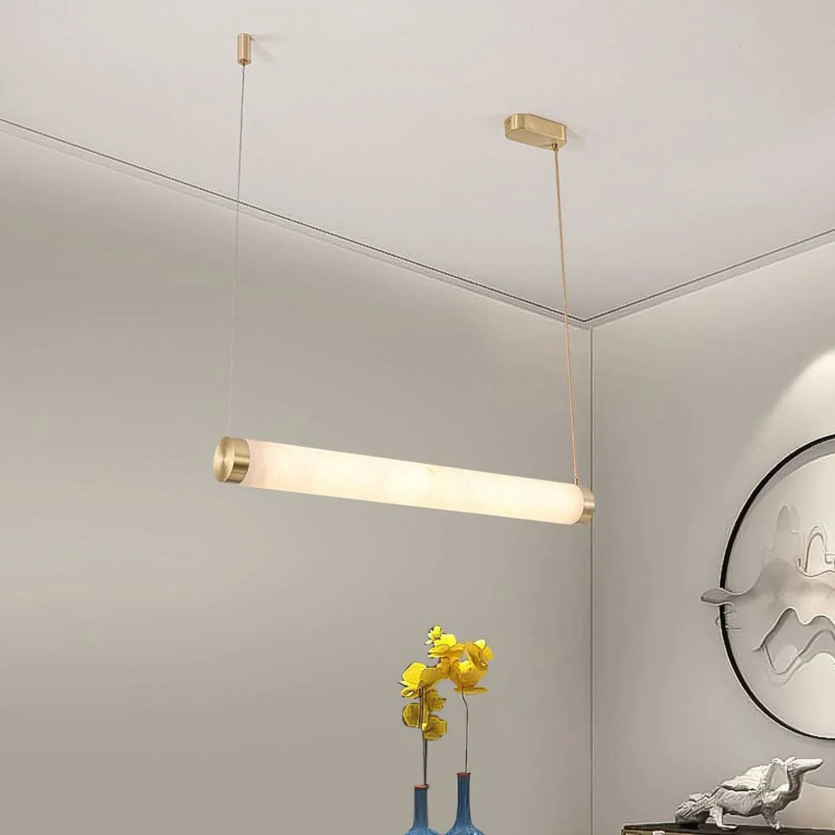 Strip Alabaster Pendant Light