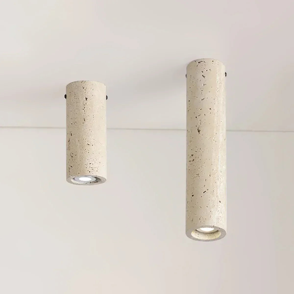 Wabi Sabi Cylinder Travertine Ceiling Lamp