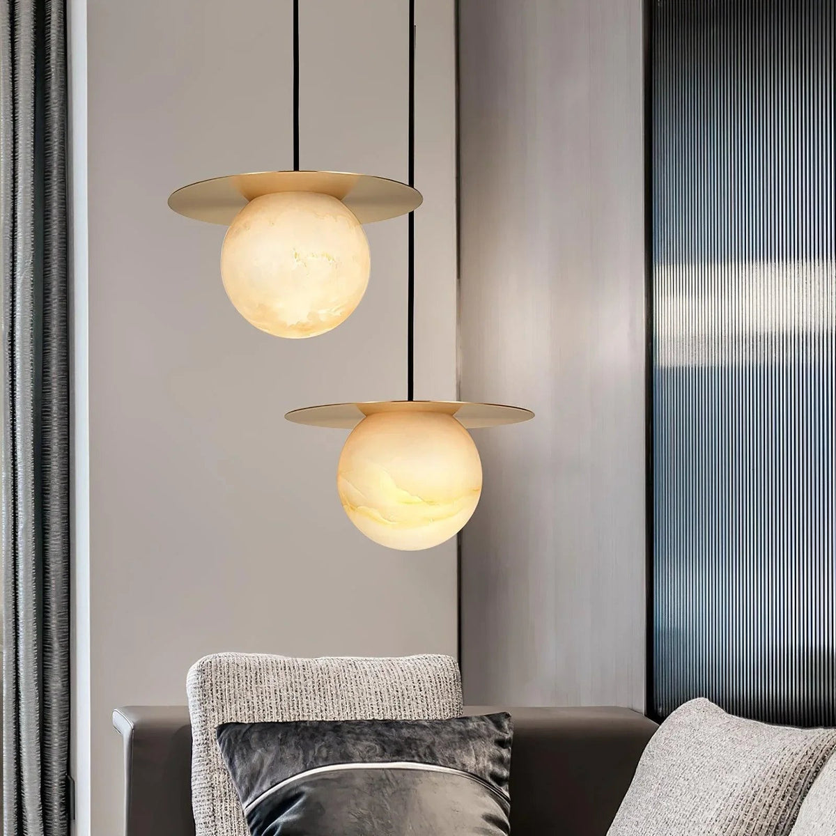 Alabaster Borra Pendant Light