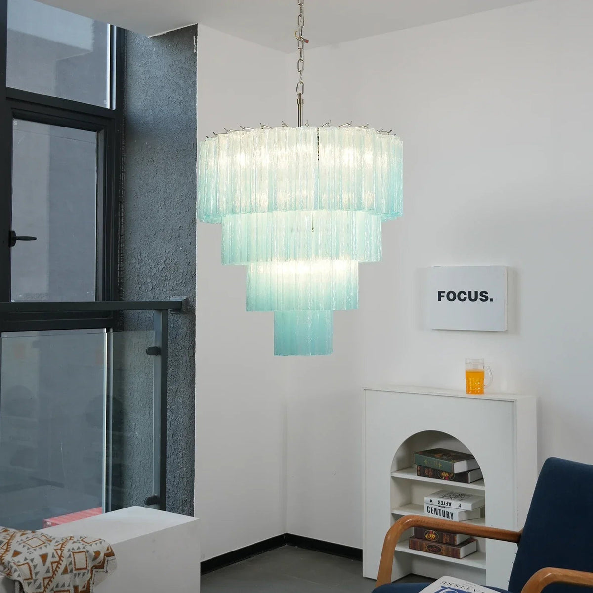 Addis Star-Shaped Glass Tubes Chandelier