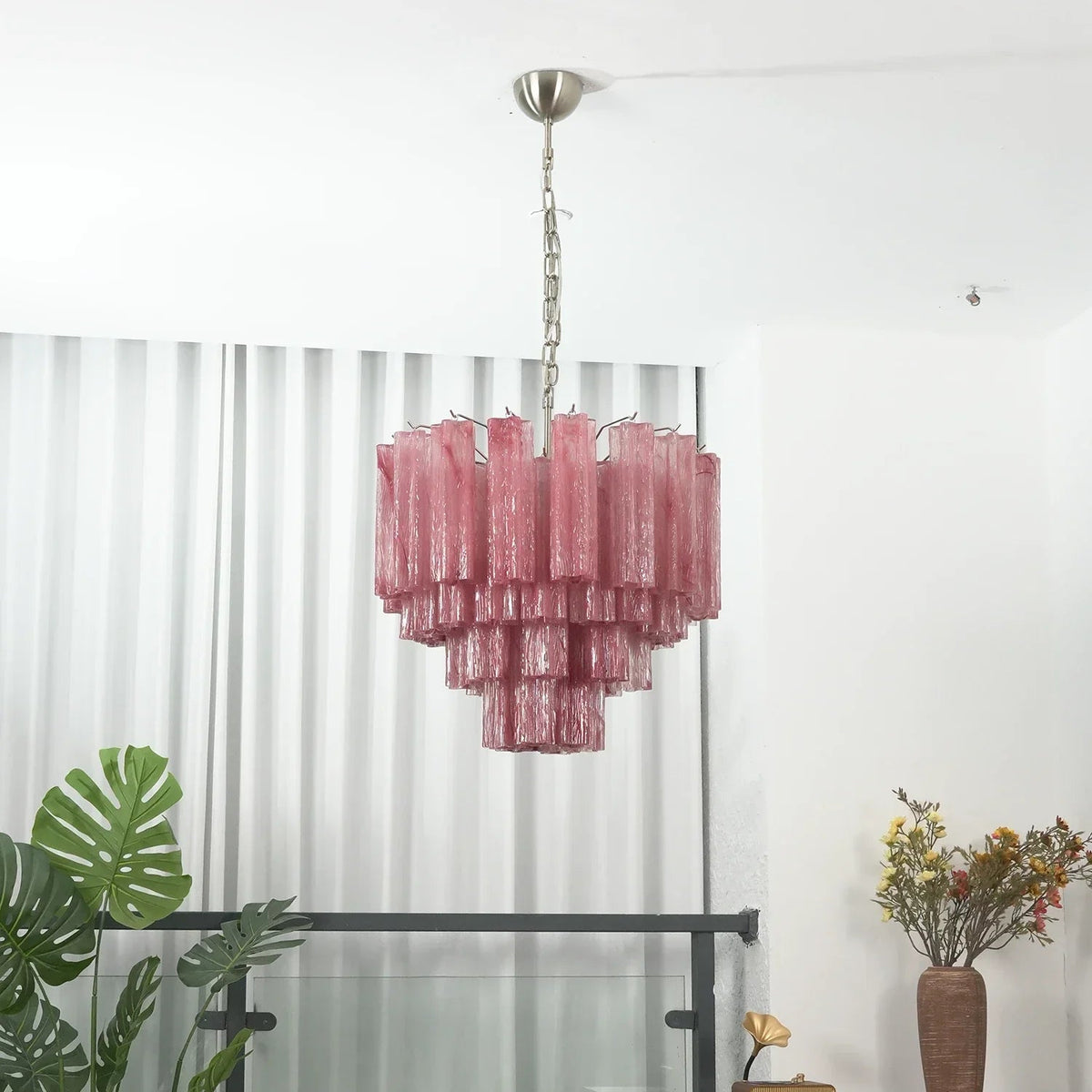 Addis Star-Shaped Glass Tubes Chandelier