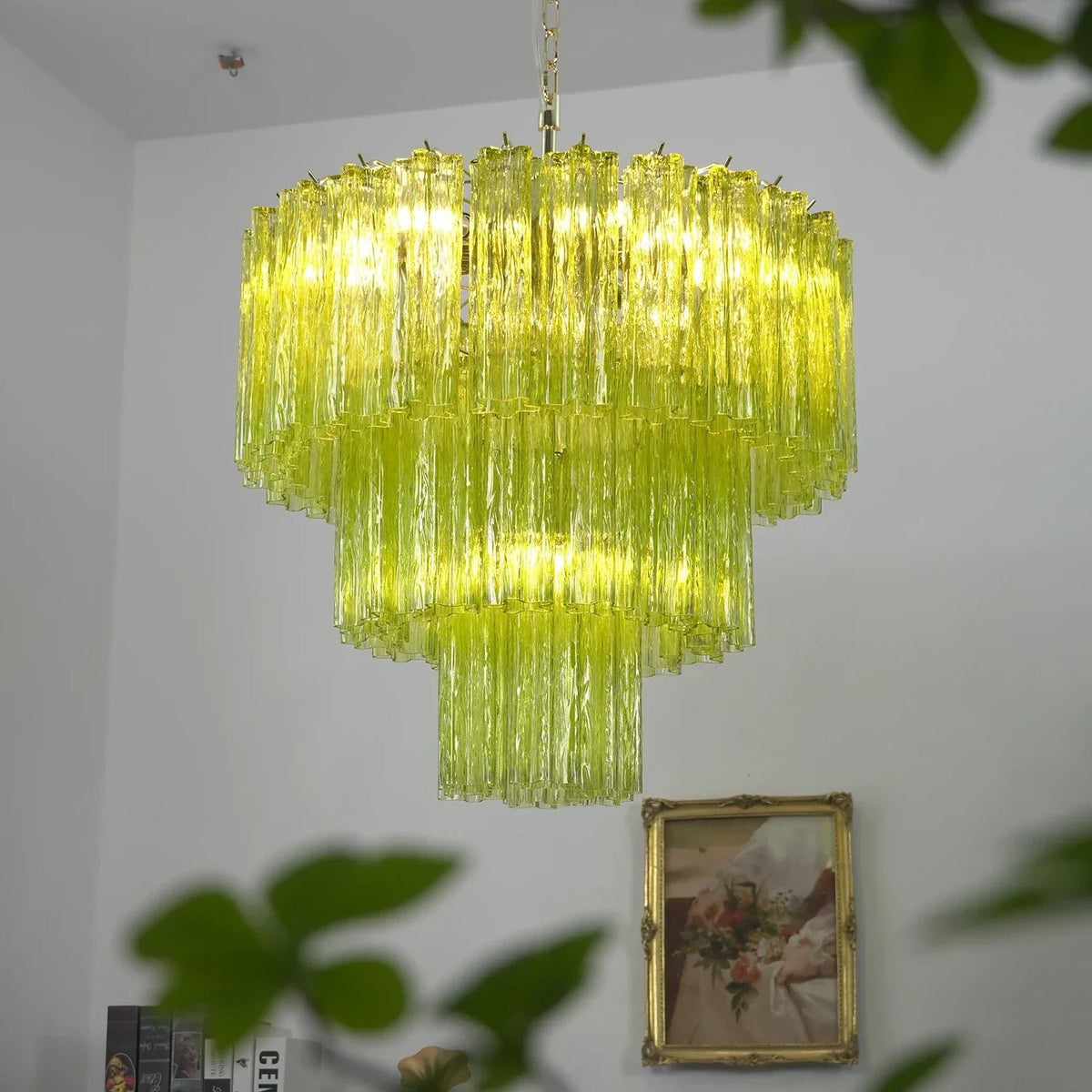 Addis Star-Shaped Glass Tubes Chandelier