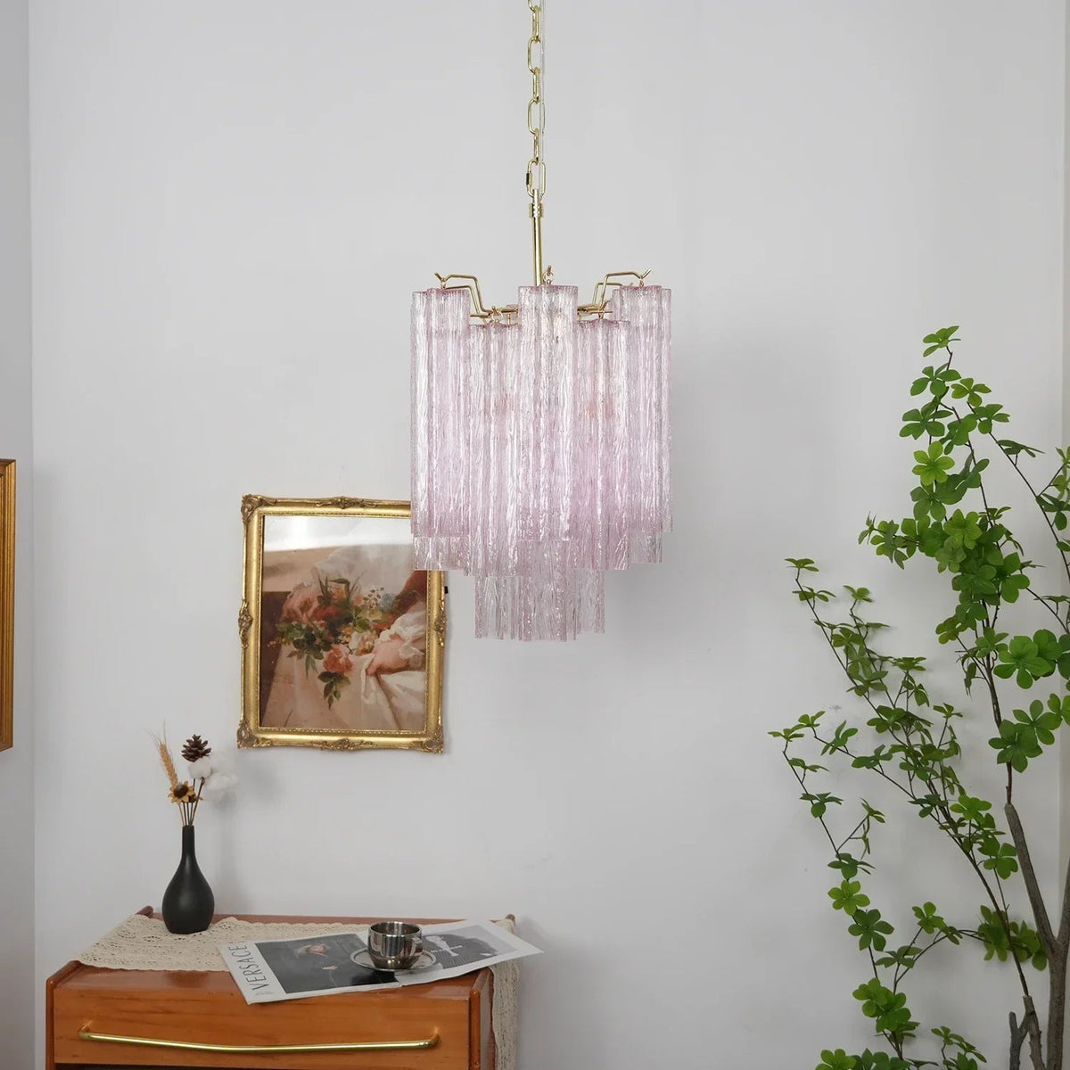 Addis Star-Shaped Glass Tubes Chandelier