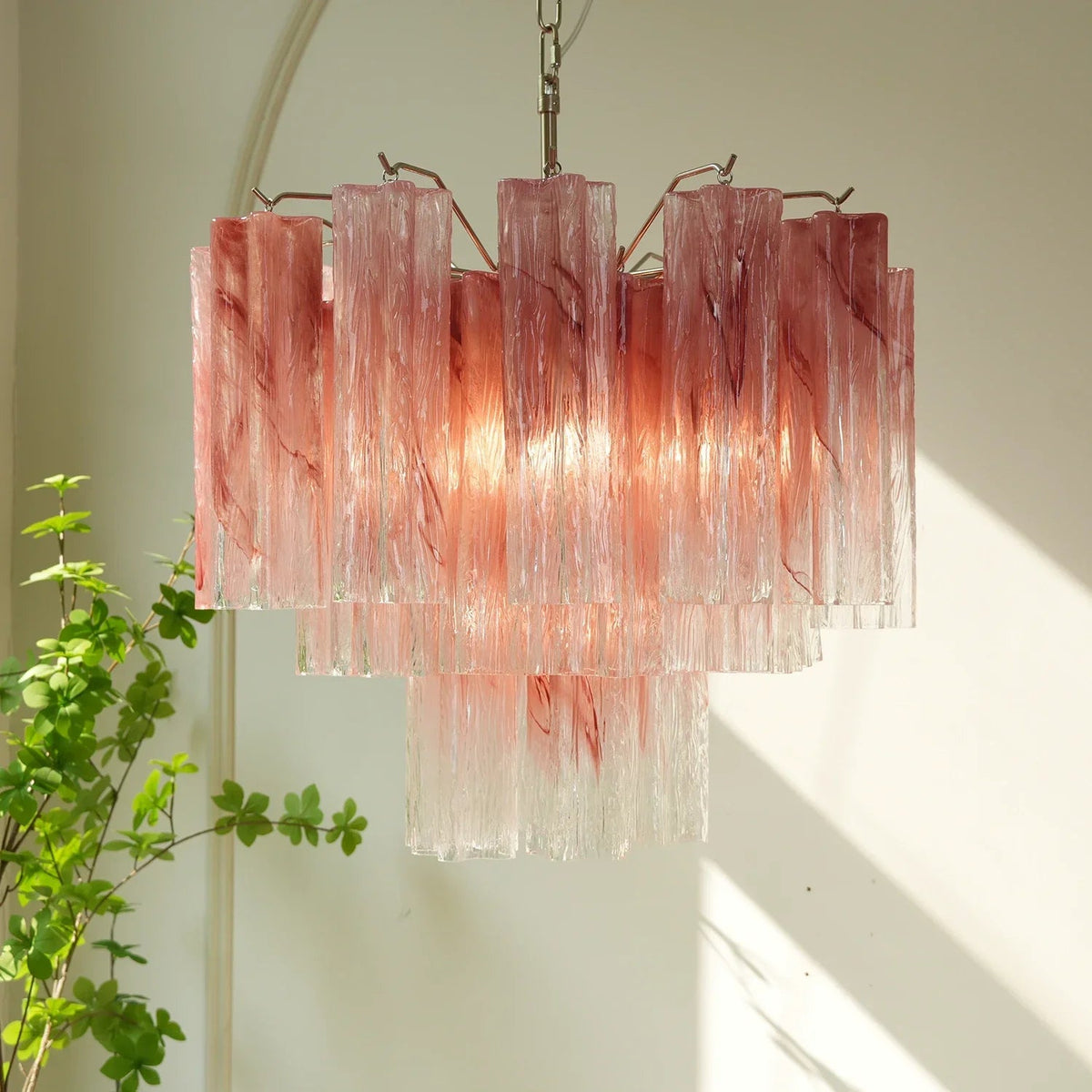 Addis Star-Shaped Glass Tubes Chandelier