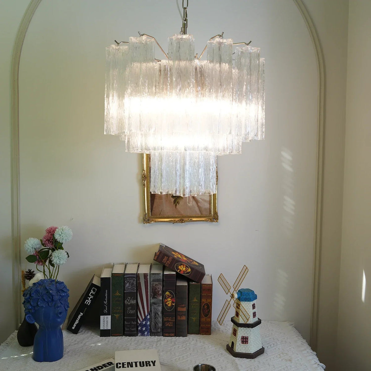 Addis Star-Shaped Glass Tubes Chandelier