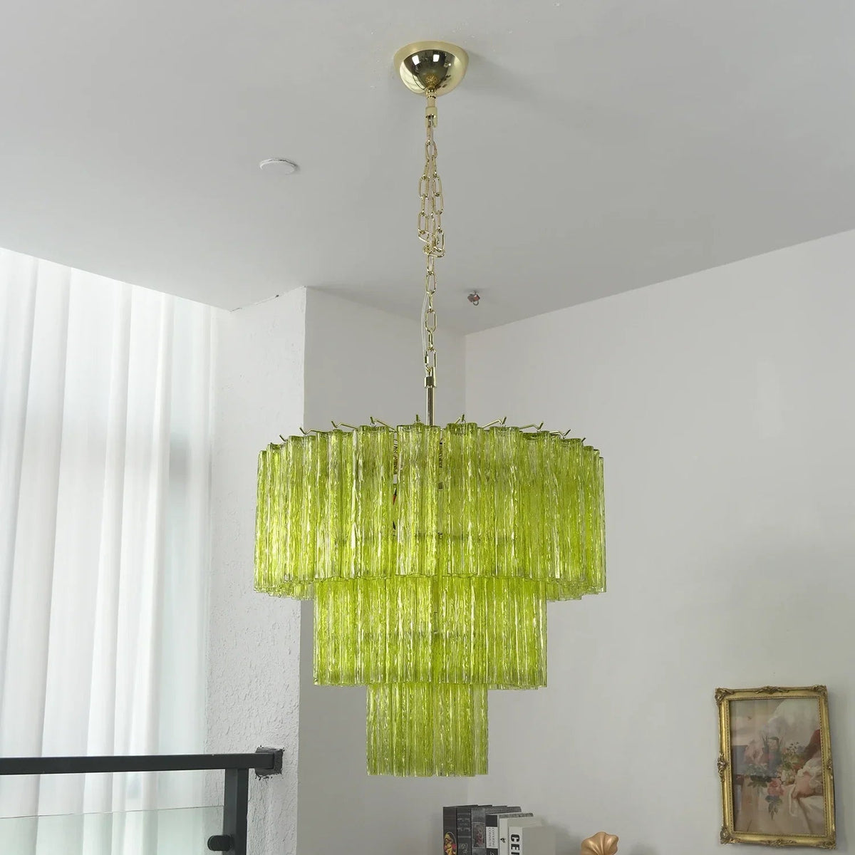 Addis Star-Shaped Glass Tubes Chandelier