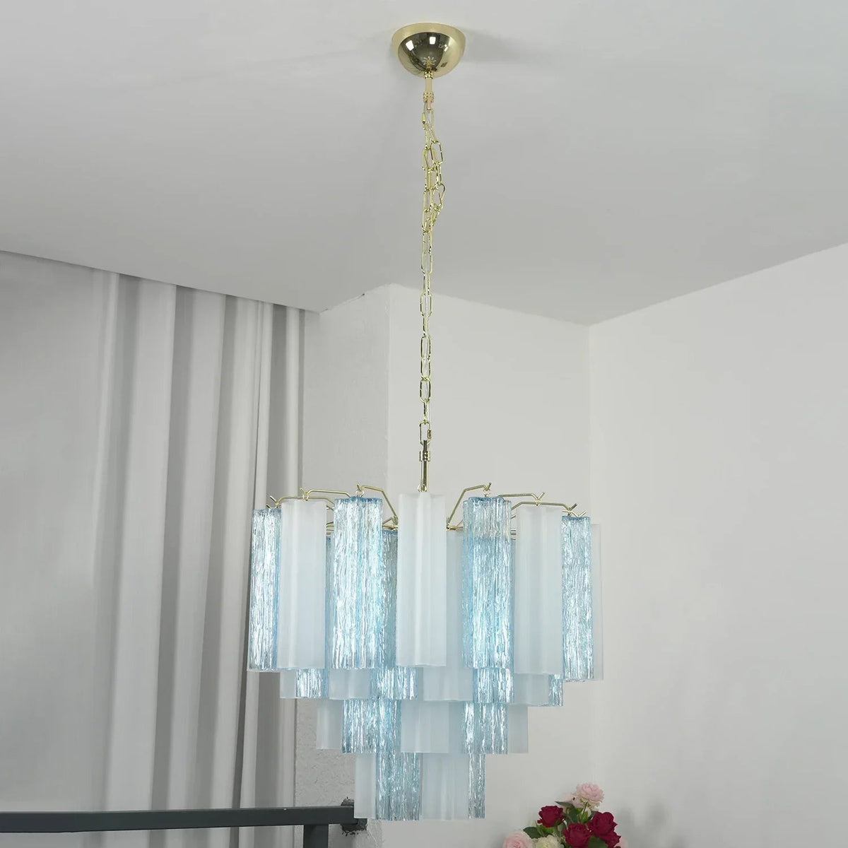 Addis Star-Shaped Glass Tubes Chandelier