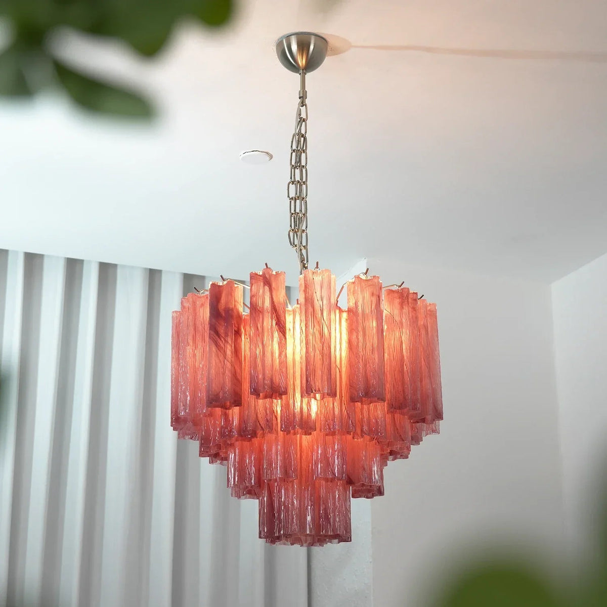 Addis Star-Shaped Glass Tubes Chandelier