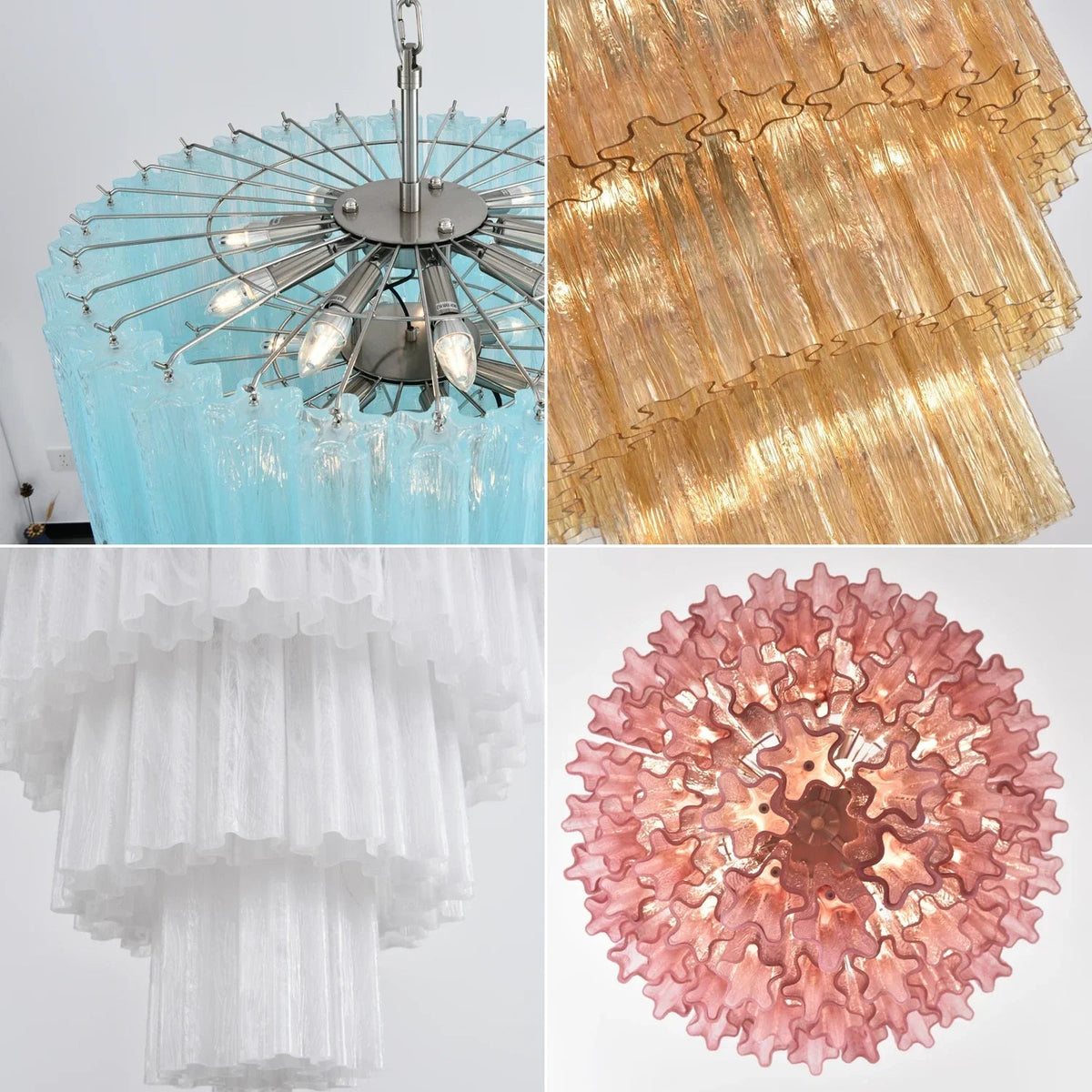 Addis Star-Shaped Glass Tubes Chandelier