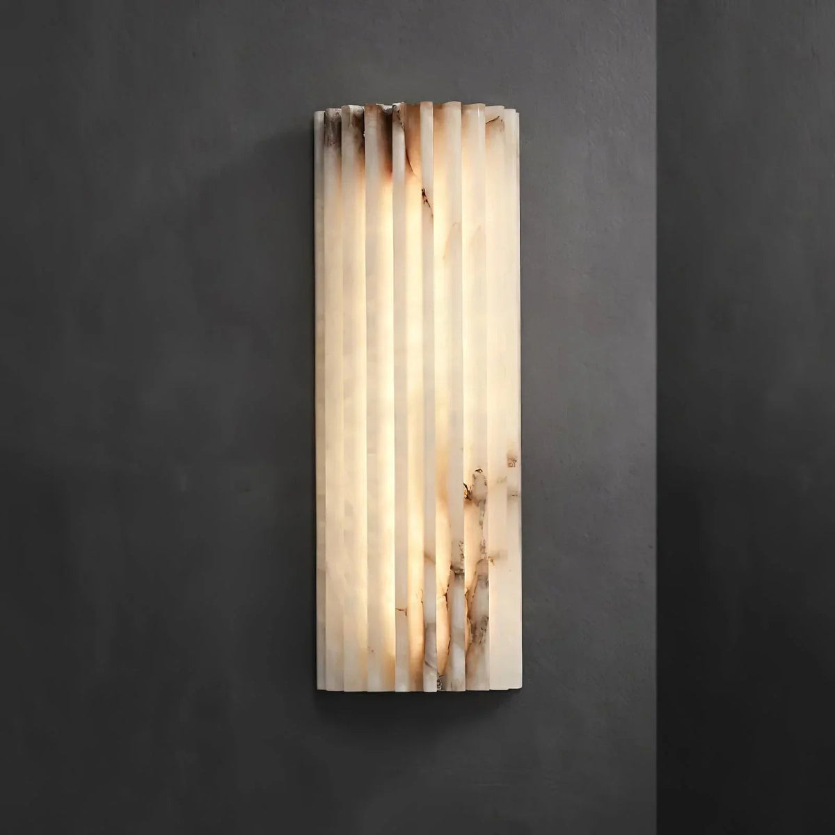 Alabaster Alvia Striped Wall Light