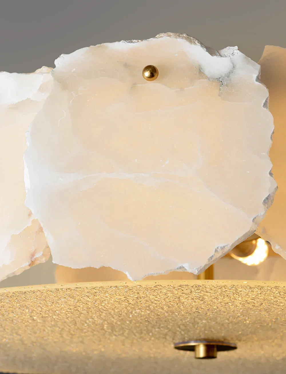 Alabaster Artze Brass Ceiling Light