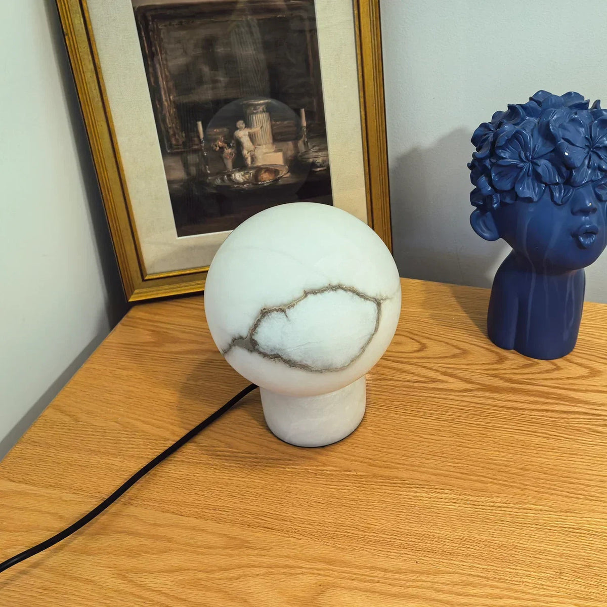 Alabaster Athena Ball Table Lamp