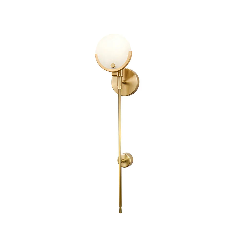 Alabaster Ava Brass Wall Lamp