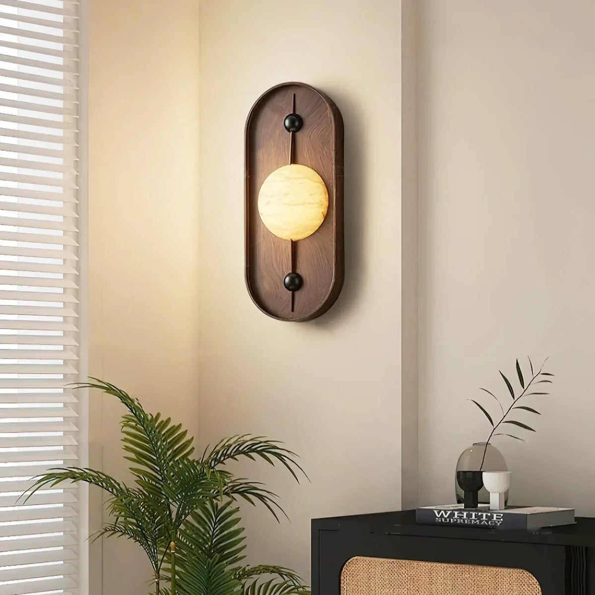 Alabaster Bezel Wall Lamp