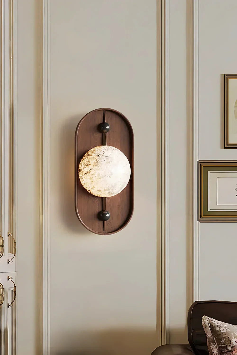 Alabaster Bezel Wall Lamp