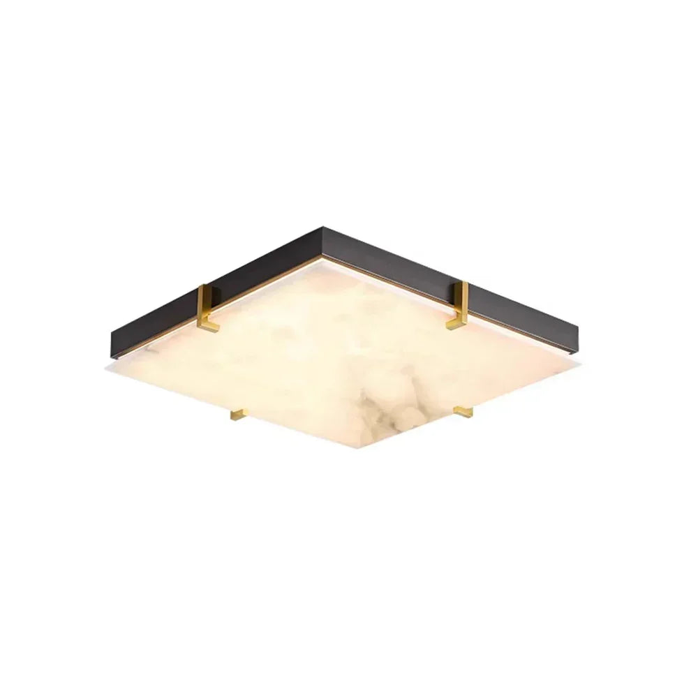 Alabaster Black Square Ceiling Lamp