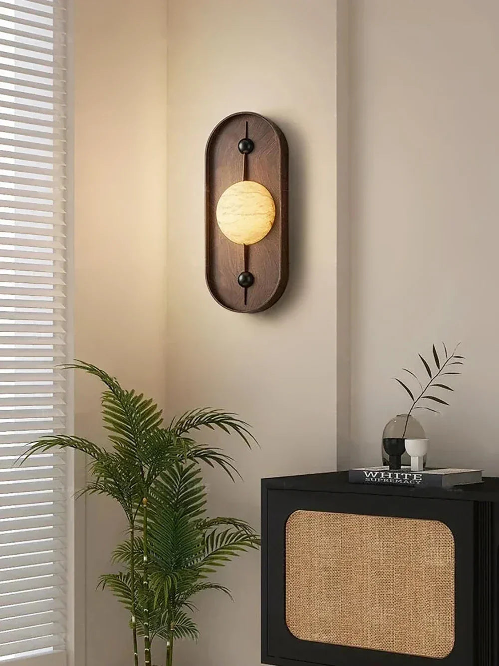 Alabaster Bezel Wall Lamp