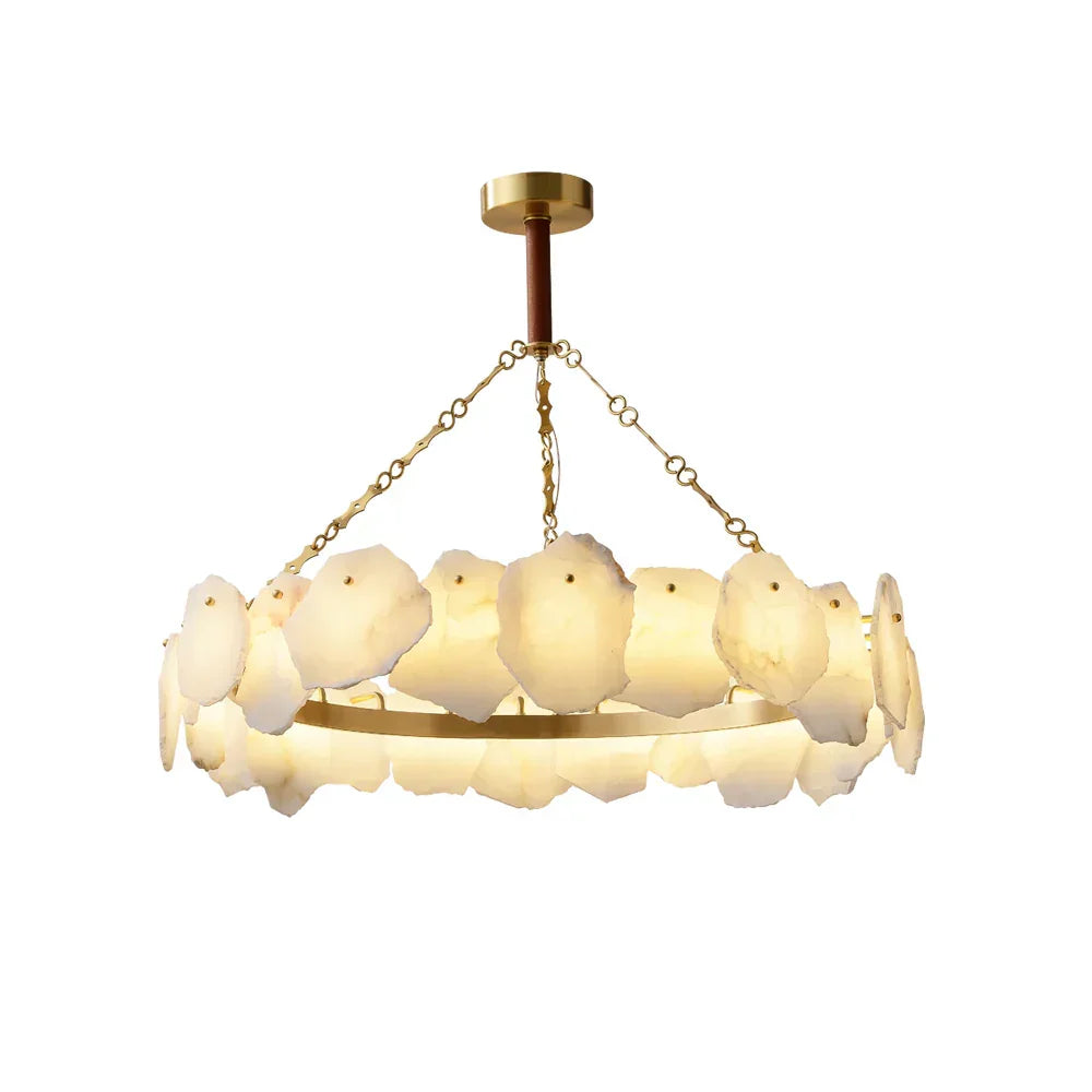 Alabaster Burton Round Chandelier