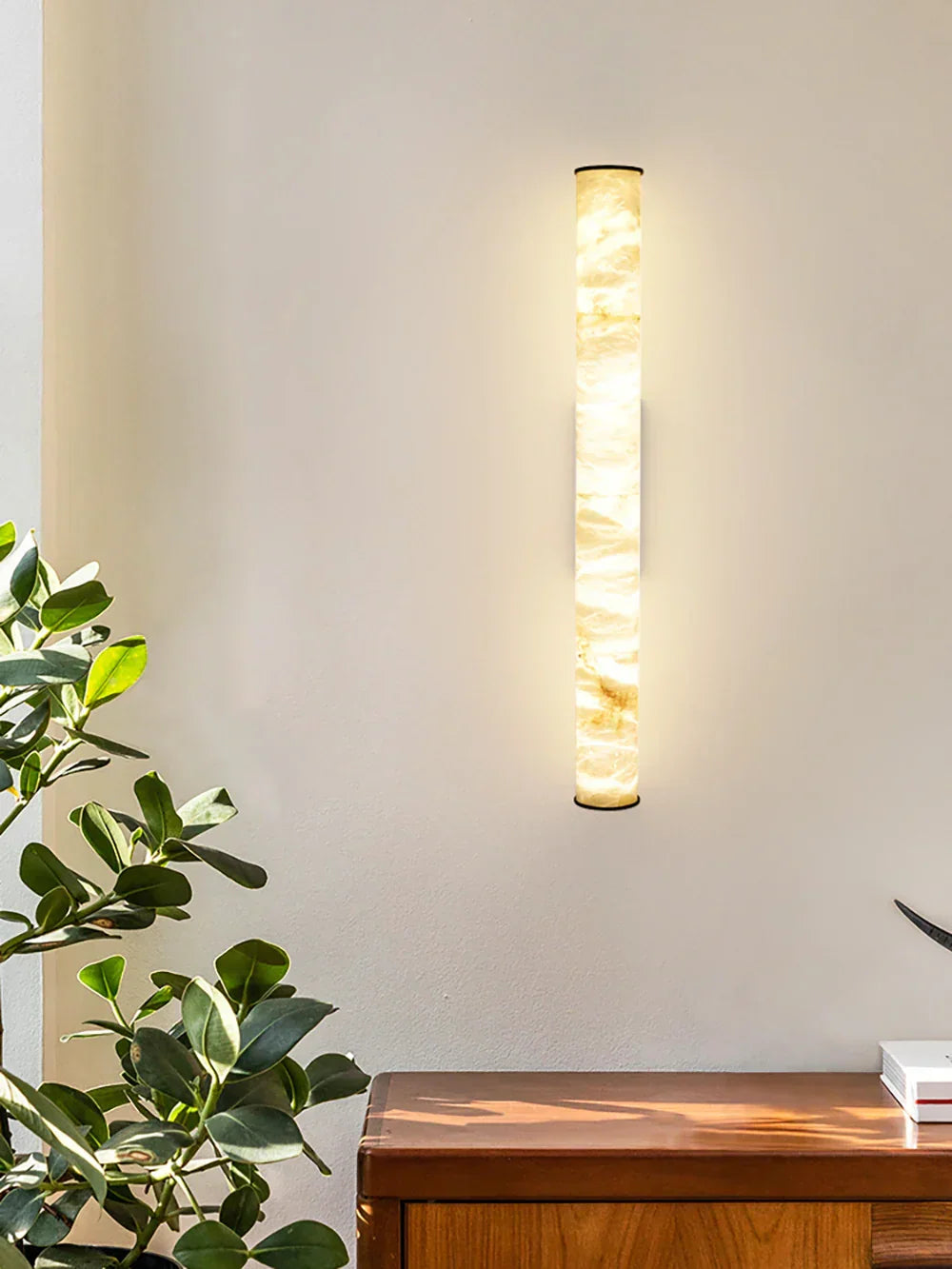 Alabaster Callisto Cylindrical Wall Lamp