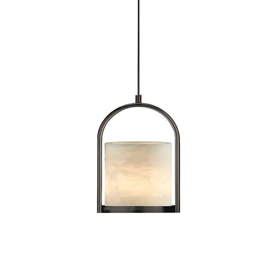 Alabaster Cylinder Pendant Light