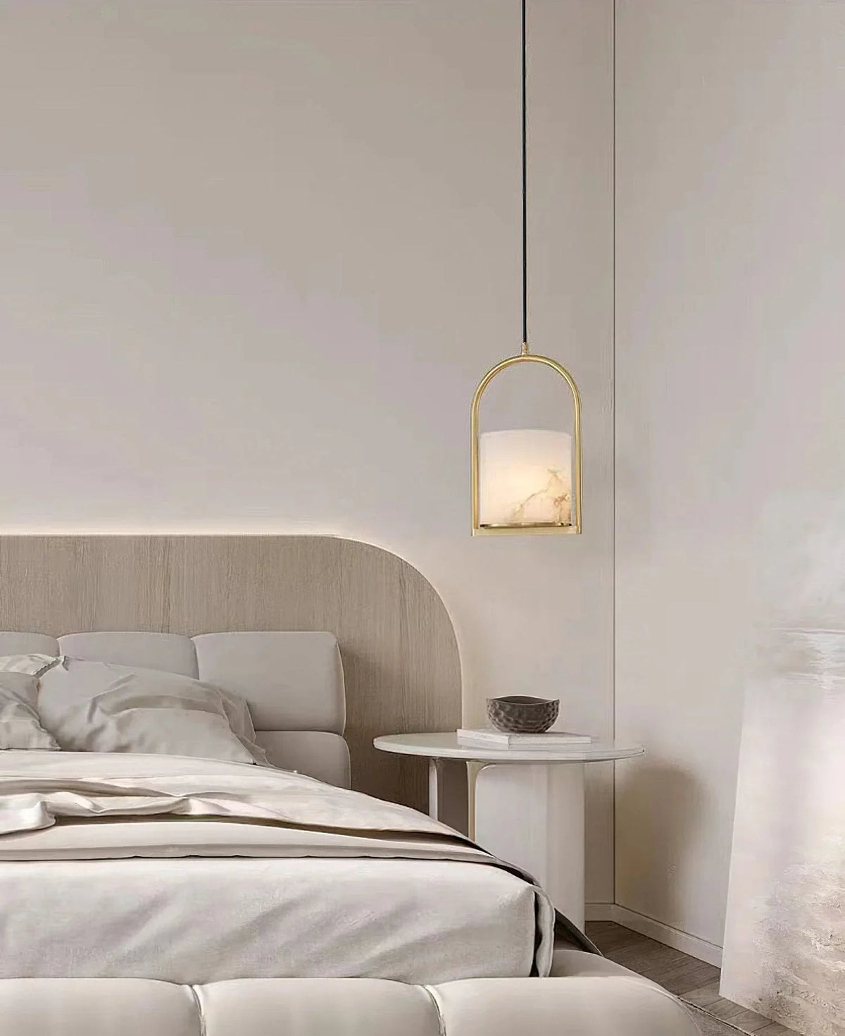 Alabaster Cylinder Pendant Light