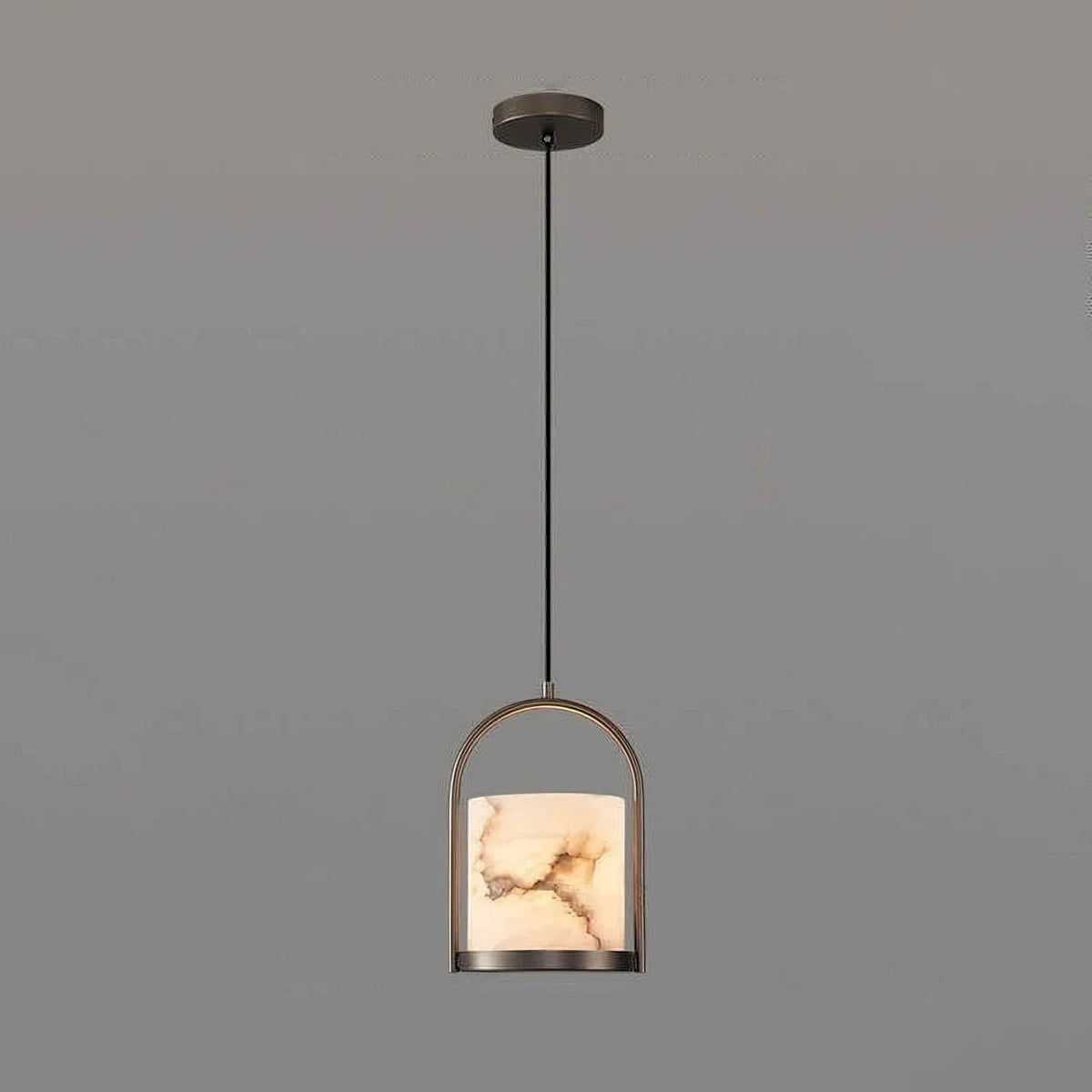 Alabaster Cylinder Pendant Light