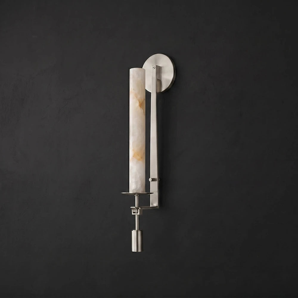 Alabaster Fontanelle Candlestick Wall Lamp