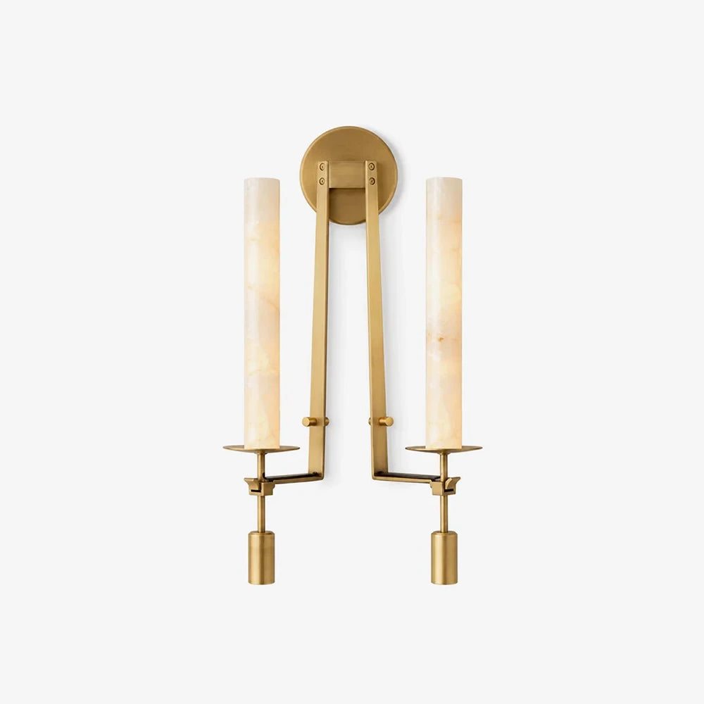 Alabaster Fontanelle Candlestick Wall Lamp