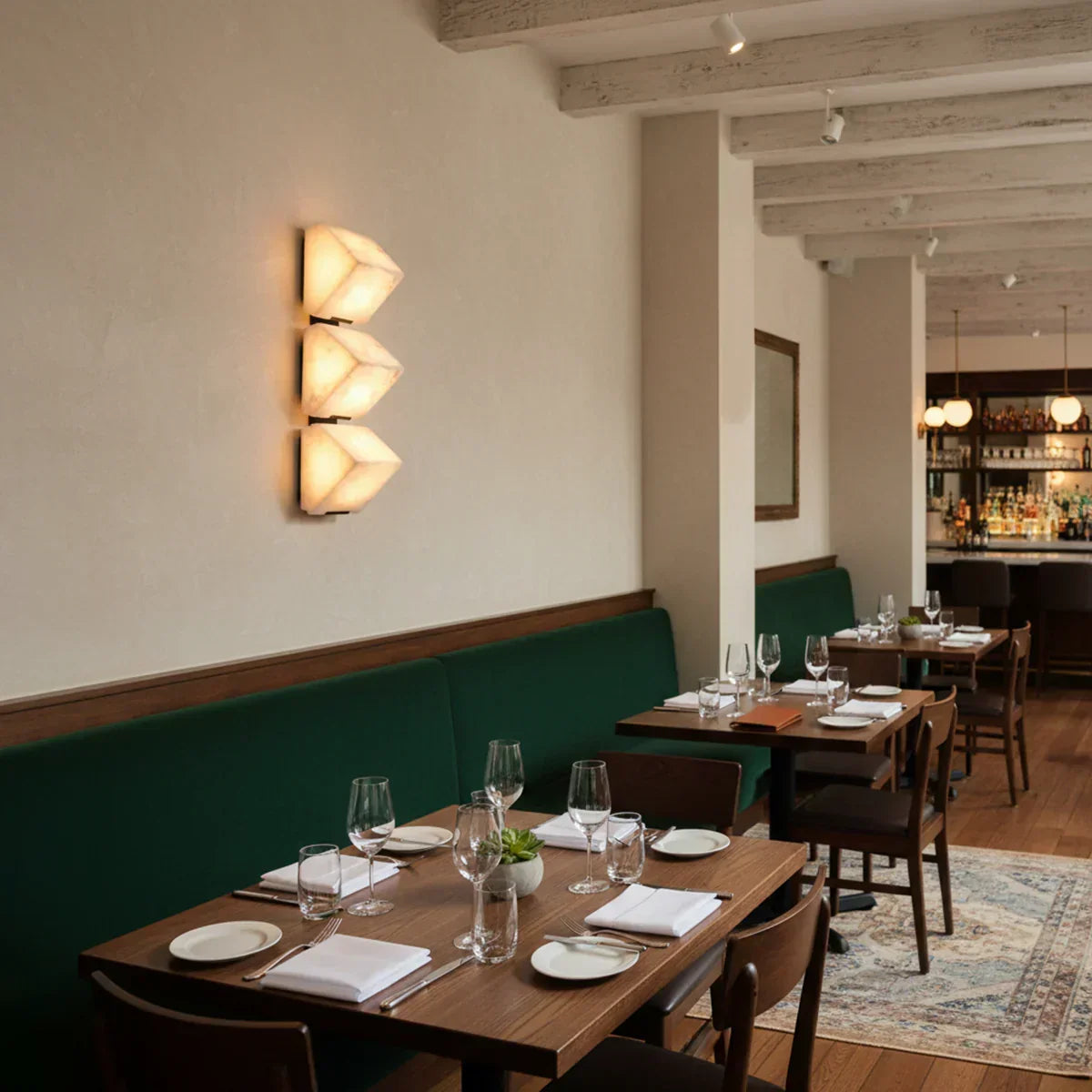 Minimalist Alabaster Facade Wall Lamp