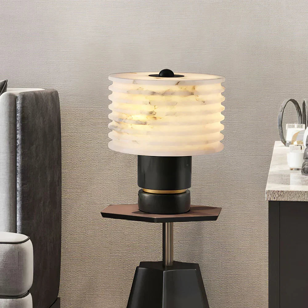 Alabaster Outela Brass Table Lamp