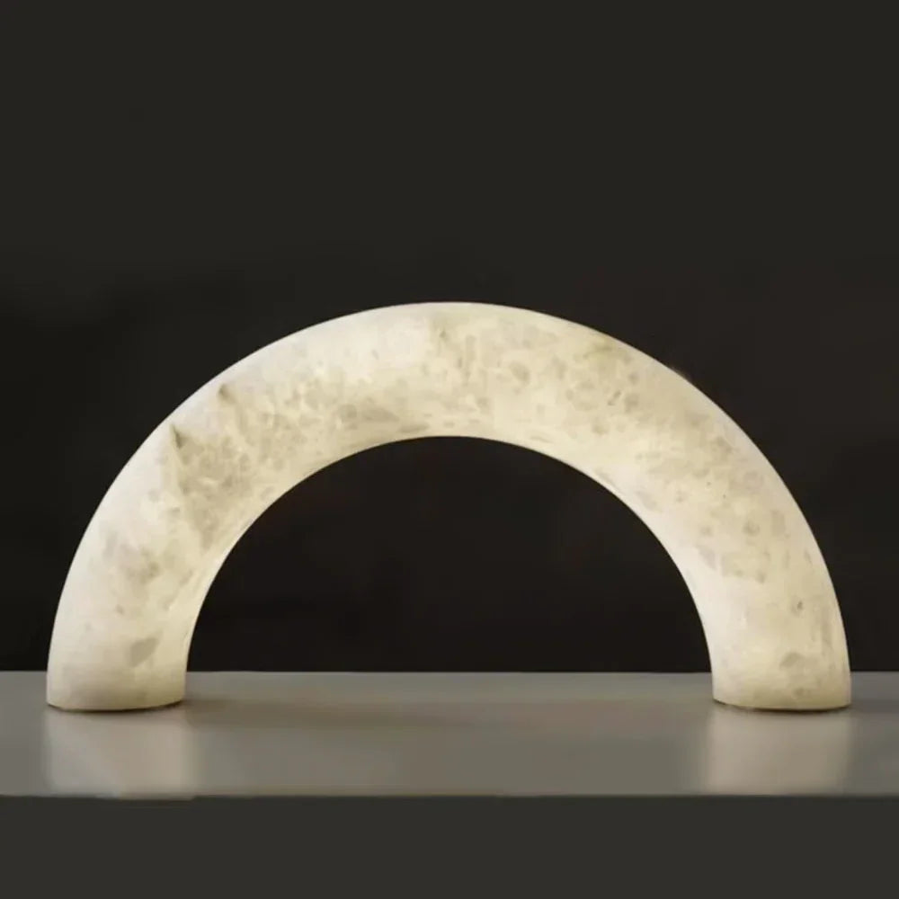 Alabaster Piped Table Lamp