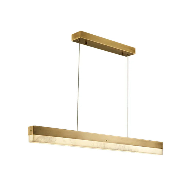 Alabaster Rectangle Linear Pendant Light