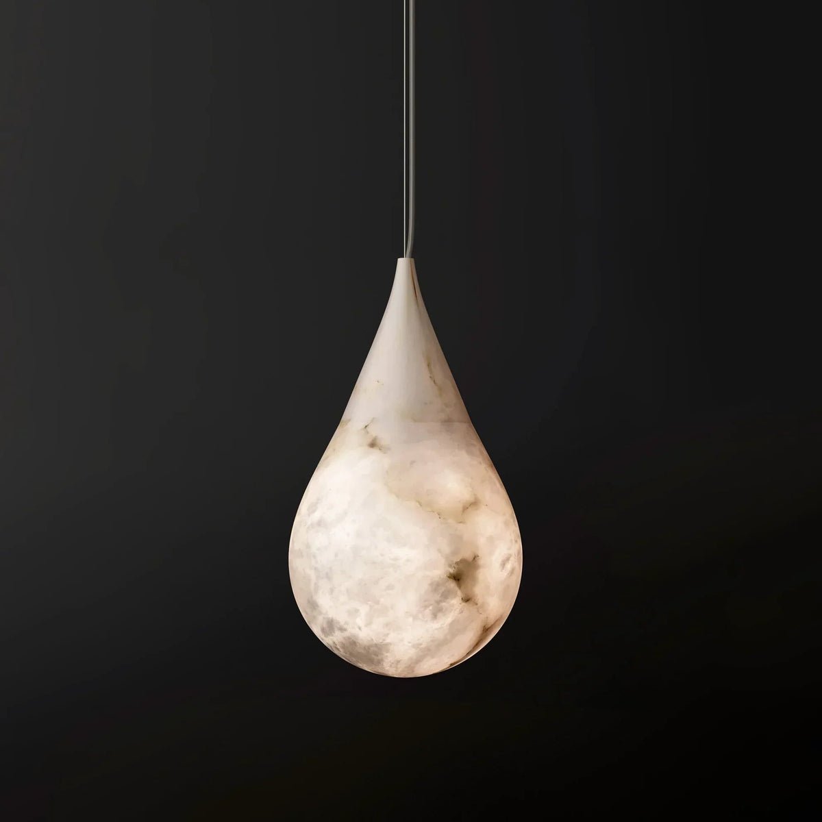 Alabaster Raindrop Pendant Light