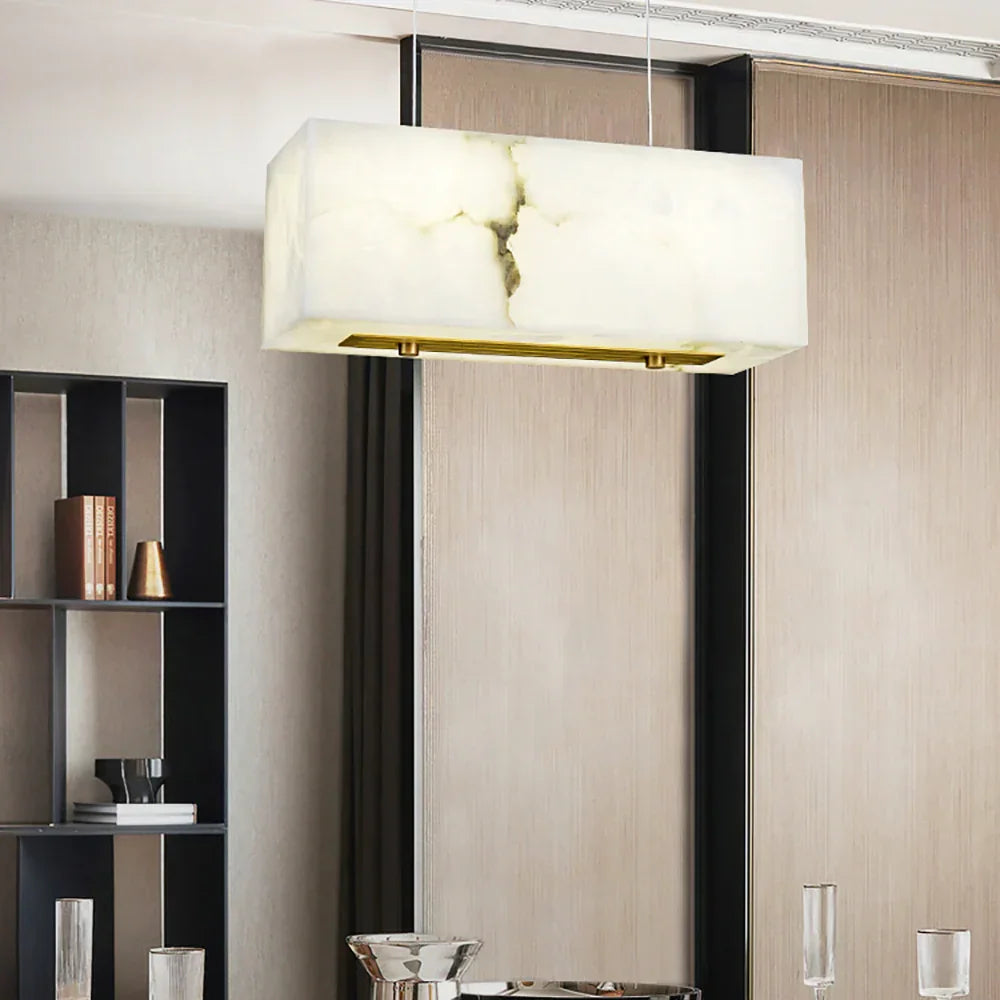 Alabaster Rectangular Chandelier