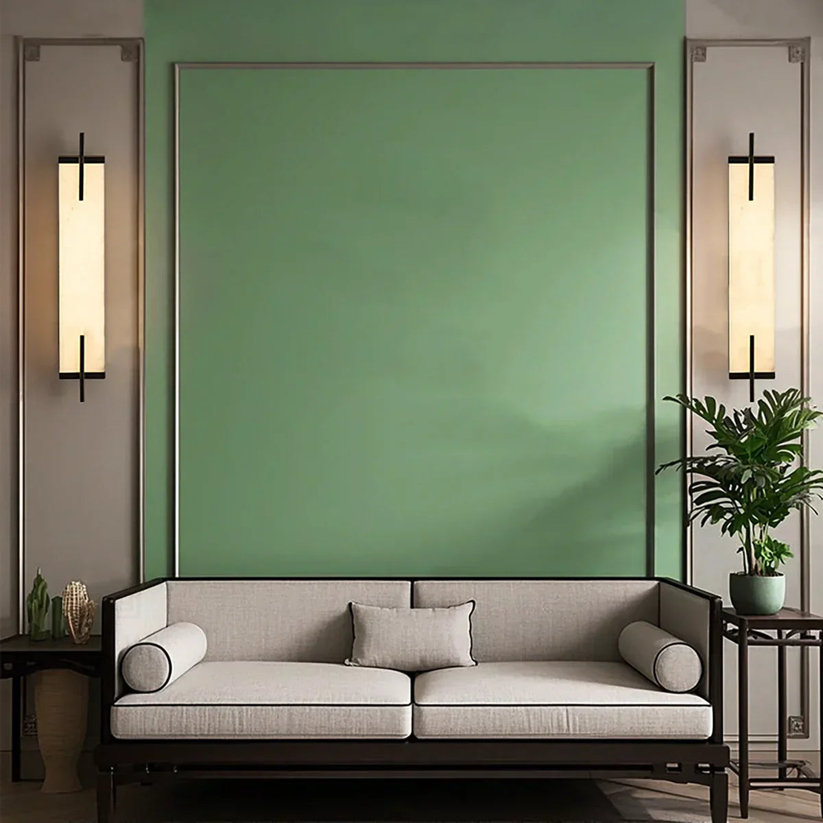 Alabaster Rectangle Calliope Wall Sconce